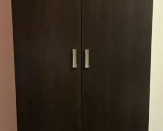 Black 2 Door Office Cabinet with Drawer