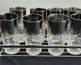 Silver Fade Glasses with Caddy