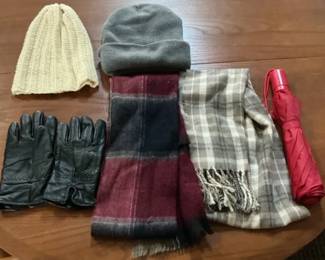 Umbrella, Winter Hats, Scarves Gloves