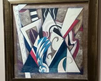 Modern Abstract Framed Artwork 