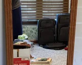 Wood Framed Wall Mirror