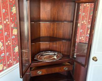 Corner curio cabinet 