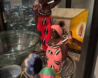 Caribbean Folk Art Figures – Hand Carved & Painted Decorative Sculptures