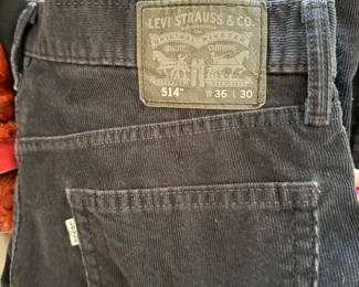 Levi's 514 Slim Straight Corduroy Pants-Waist 36, Inseam 30 