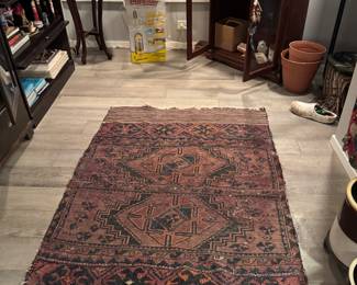 Antique Tribal Handwoven Wool Rug (Possibly Baluch