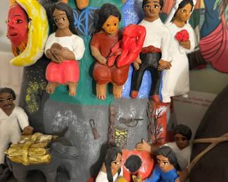 Oaxacan Árbol de la Vida Tree of Life Ceramic Sculpture – Mexican Folk Art Virgen de Guadalupe