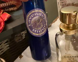 lavender ridge-  venue and farm located in Reno, Nevada, vintage Chanel No. 5 Spray Cologne Refill. 