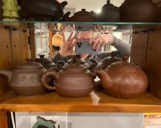 Collection of Chinese Yixing Zisha Clay Teapots – Assorted Forms