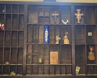 Vintage Wooden Printers Tray