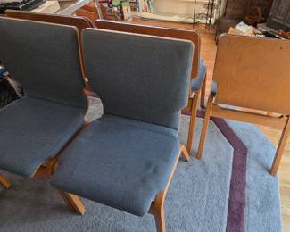 Sauder's Mid-Century Modern stackable worship chairs - set of 5