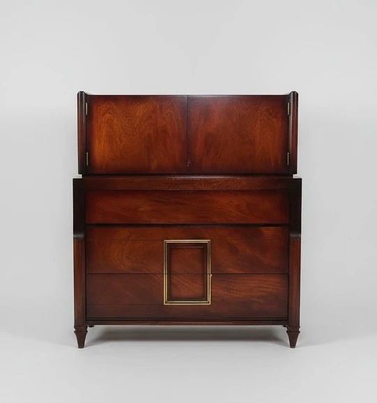 MCM Flame Mahogany Bureau or Cabinet