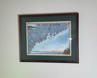 The Coast of Maine Decorative Map by Terry Moore