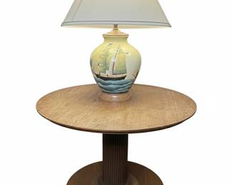 MCM Accent Table w or Nautical Ship Table Lamp