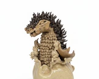 Ceramic Dragon Sculpture