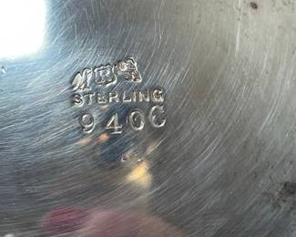 Sterling Silver Sugar Bowl and Tongs by R. Wallace & Sons