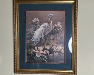 Great Egret and Magnolia Print
