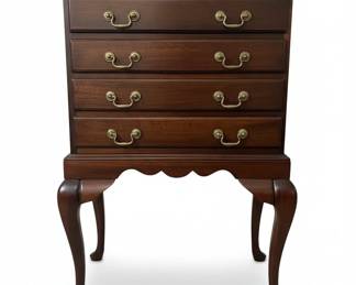 Cherry Wood Silver Chest