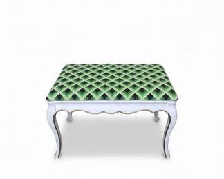 Vintage French Provincial Style Upholstered Ottoman