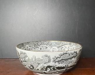 Copeland Spode's Italian Black Transferware Serving Bowl