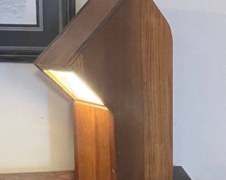 Geometric Wooden Table Lamp