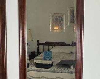 Pennsylvania House Traditional Cherry Beveled Wall Mirror Vtg (2) 