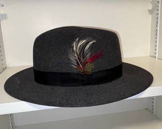 Jos. A. Bank "LiteFelt" Fedora Hat with Feather Accent