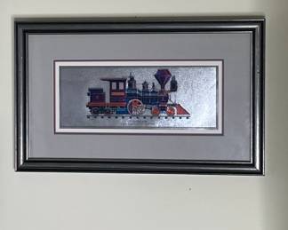 Framed Robert Kern Vintage Train Artwork