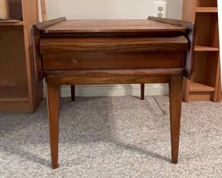 Vintage Drop-Leaf Side Table with Drawer