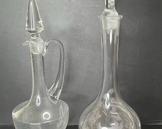 Vintage Etched Glass Decanters