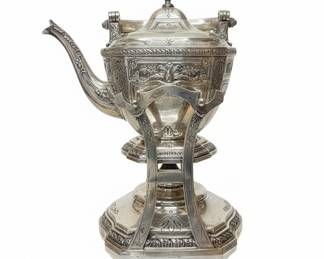 Victorian Sterling Silver Kettle on Stand