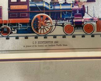 Framed Robert Kern Vintage Train Artwork second image