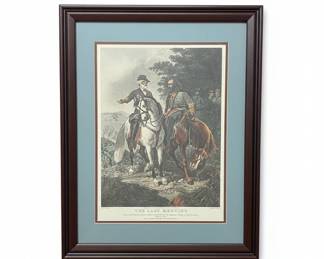The Last Meeting Print after E.B.D. Julio depicting Robert E. Lee and Stonewall Jackson