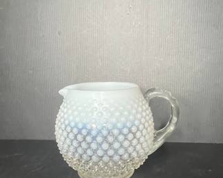 Fenton French Opalescent Hobnail Pitcher