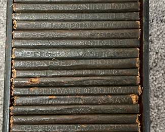 Collection of Little Leather Library Miniature Books in Wooden Case