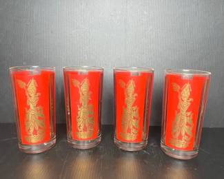 Vintage Culver Thai Goddess Highball Glasses 
