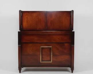 MCM Flame Mahogany Bureau or Cabinet