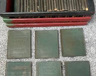 Collection of Little Leather Library Miniature Books in Wooden Case