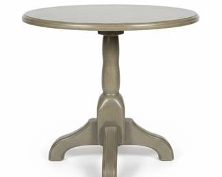 Rustic Green Pedestal Side Table