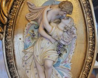 Detail of European vintage mirror motif