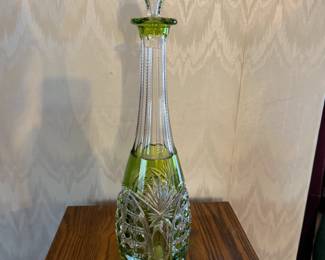 signed Val St.Lambert cut crystal decanter 1950s