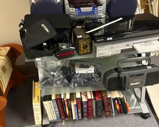 . . . electronics -- JVC stereo, Walkman, Brownie camera, DVD player