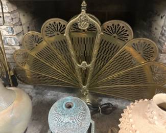 . . . brass fireplace screen