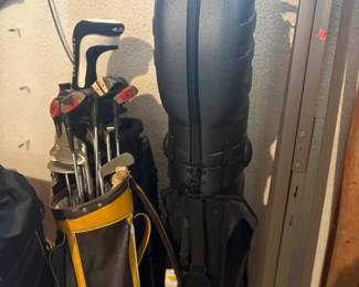 . . . golf clubs and golf club carrier
