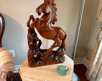 . . . hand-carved horse