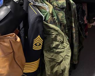 . . . military clothing and military medals