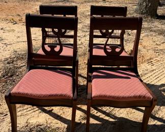 Set of Lyre back children's chairs