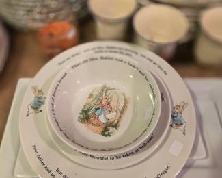Wedgwood Beatrix Potter Peter Rabbit nursery dinnerware set
