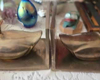Brass Duck Bookends