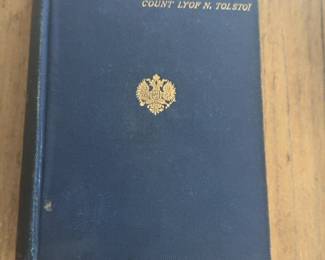 War and Peace by Count Lyof N. Tolstoi, Volume I -  Vintage Blue Hardcover, 1889, T.Y. Crowell & Co. Publishers