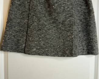 Theory Tweed Wool-Blend A-Line Mini Skirt